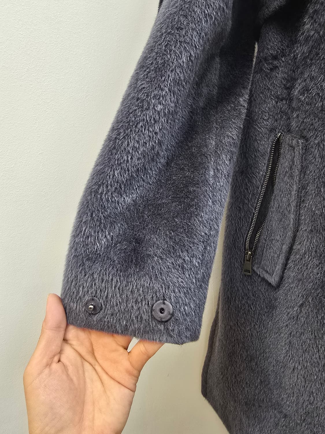 한섬 타임 양모100%(라마50%) 벨티드 코트 상품이미지5