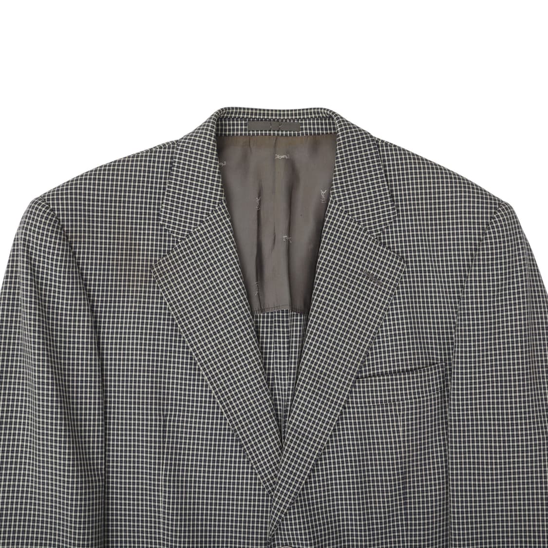 입생로랑 뿌르 옴므 ysl로고 은장 체크 2B 자켓 상품이미지2