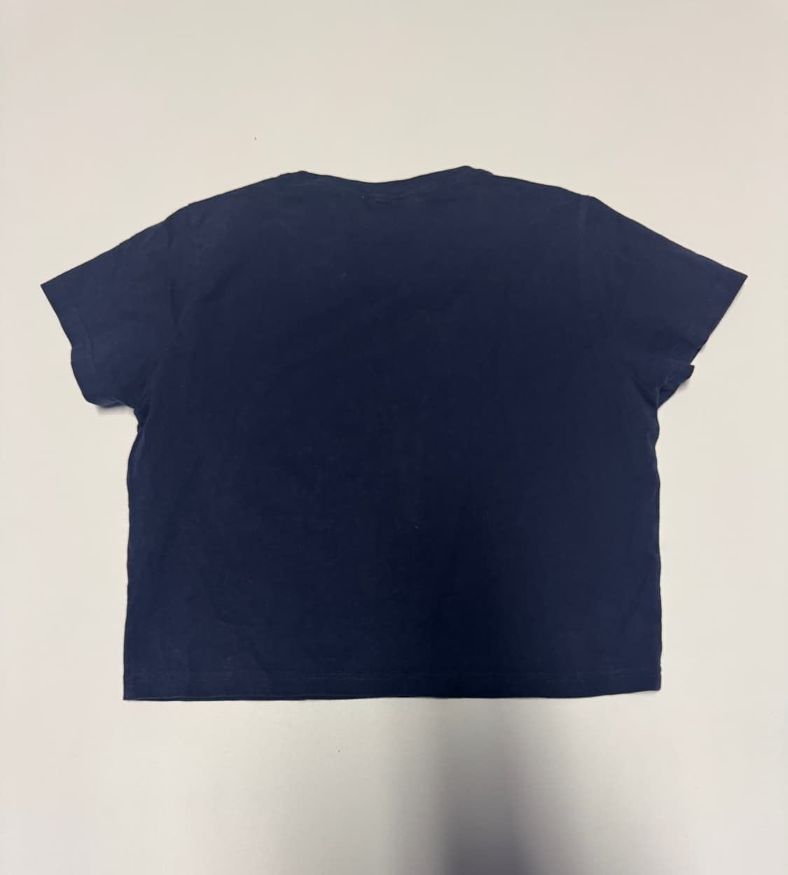 여성 마리떼 프랑소와 저버 빅 로고 크롭 반팔 티셔츠 M 네이비 상품이미지2