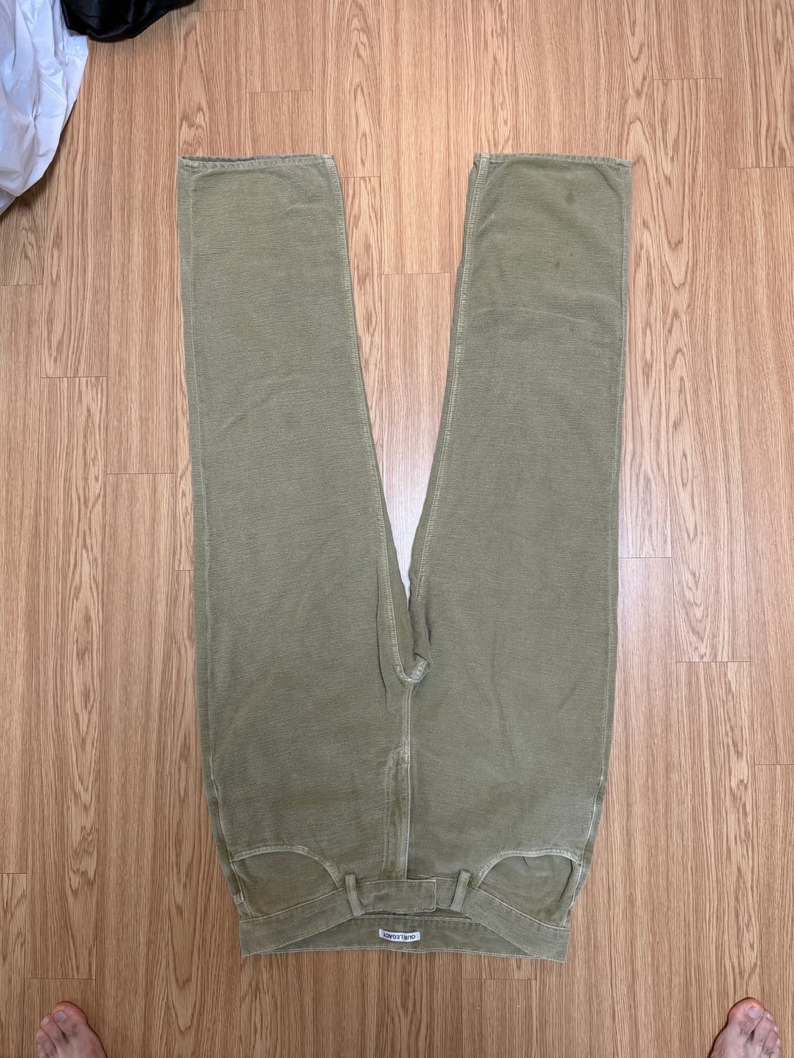 [정품]아워레가시 포멀 컷 카키 바지 48 사이즈 상품이미지1