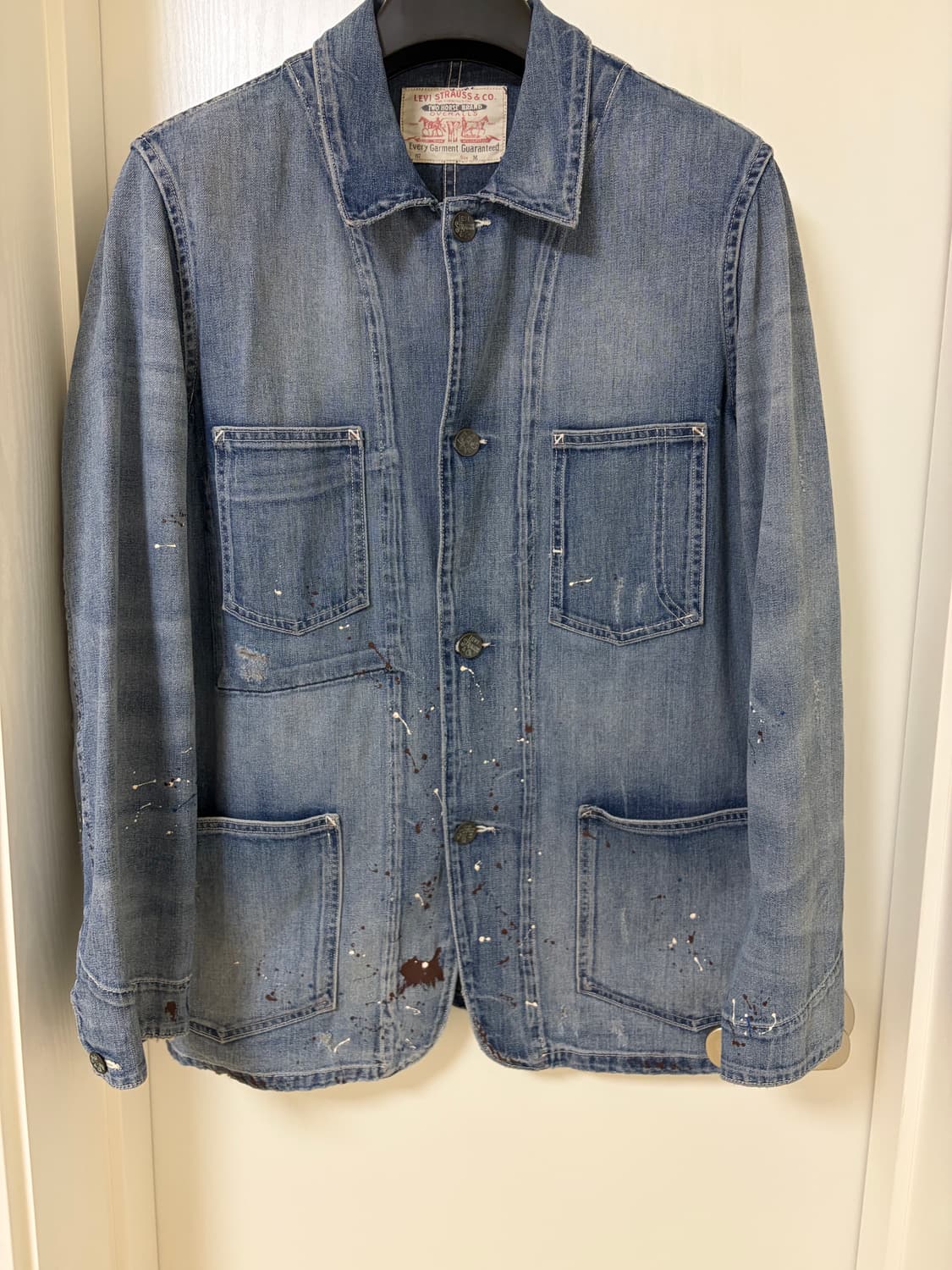 리바이스빈티지클로딩 LVC Lot67 페인팅 스플래터 초어자켓 M 상품이미지1