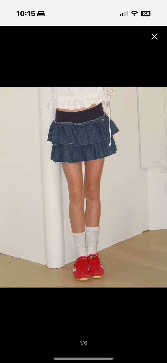 론론 캉캉 스커트 CANCAN BANDING DENIM PANTSKIRT 상품이미지1