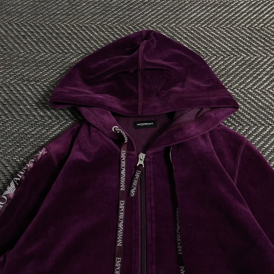 아르마니 y2k 아카이브 벨벳 후디 자켓 y 3897 상품이미지5