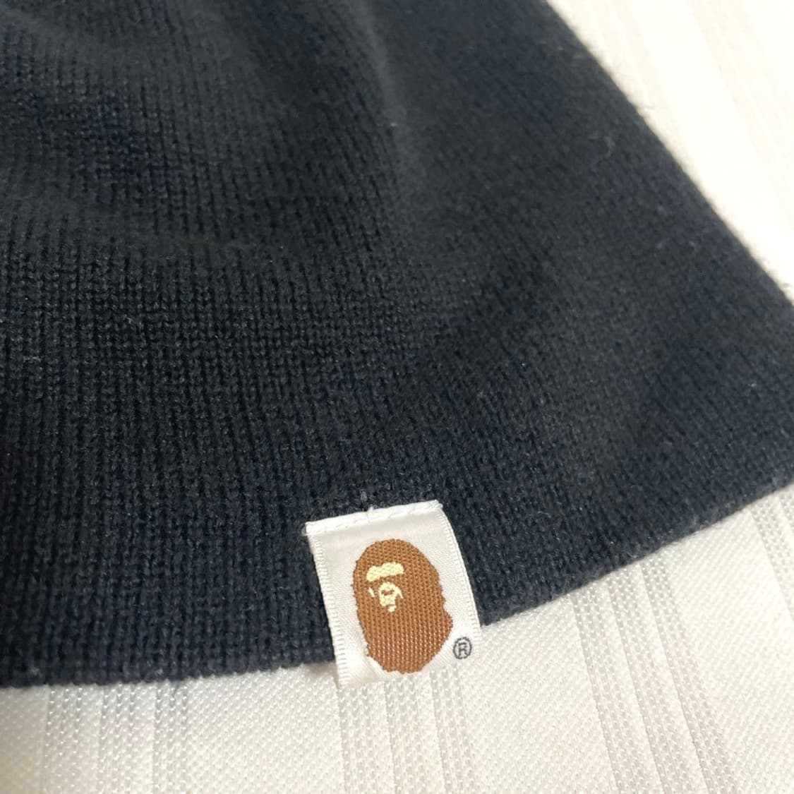 베이프 빅 에이프 헤드 니트 캡 블랙 상품이미지3
