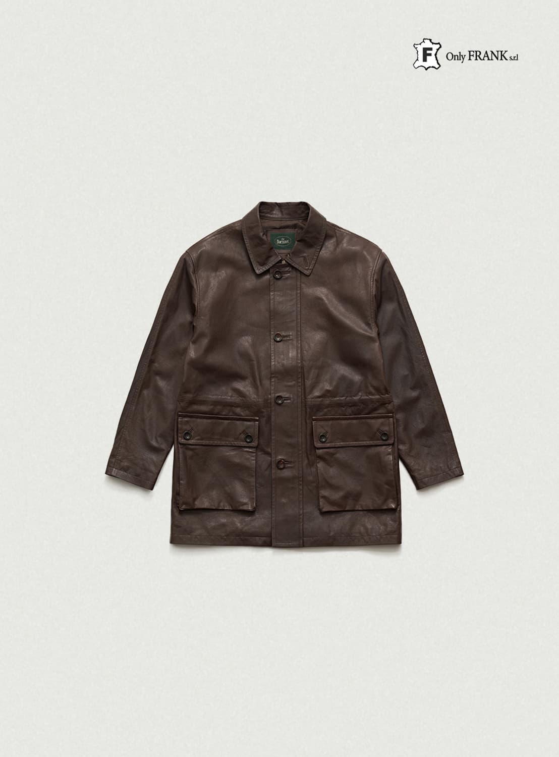 더바넷 뎁 램스킨 레더 캠프 스트링 코트 브라운 상품이미지4