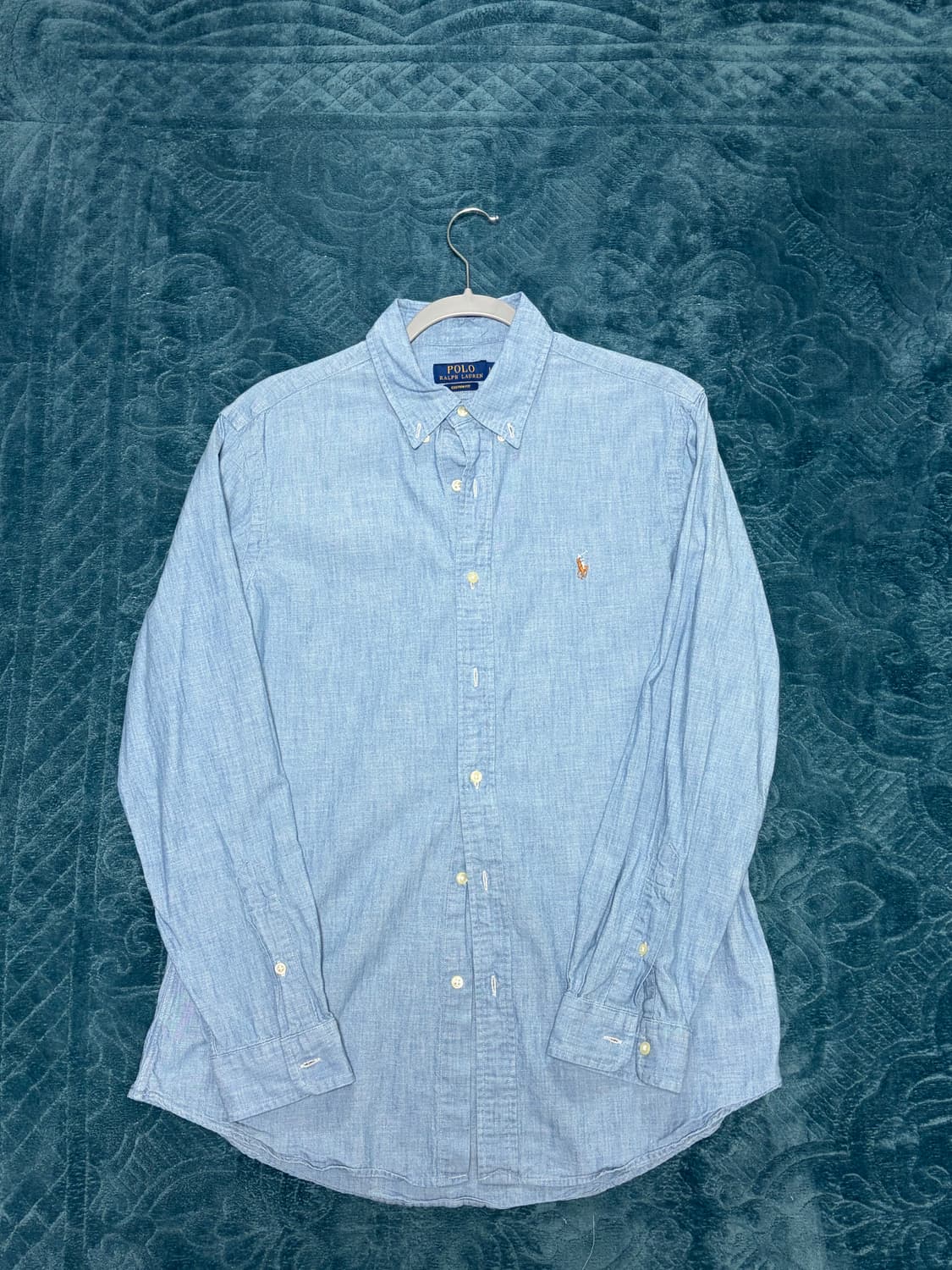 폴로 랄프로렌 연청 샴브레이 셔츠 커스텀핏 L 상품이미지1