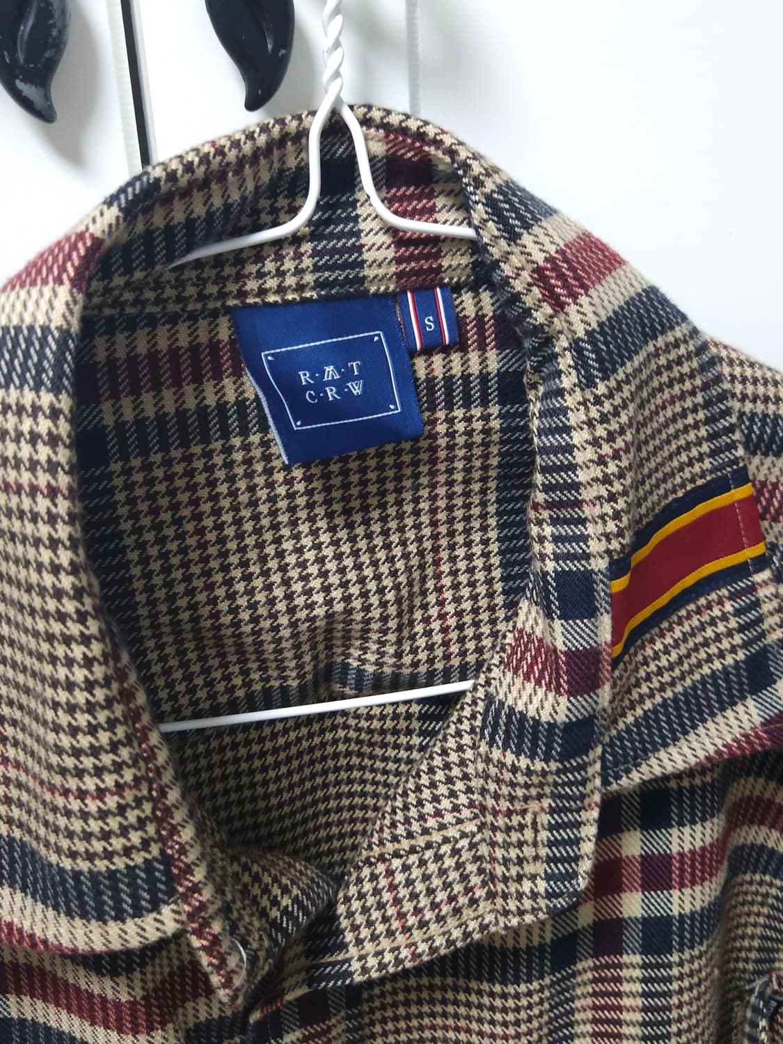 로맨틱크라운 브라운 체크 셔츠 S 남녀공용 상품이미지3