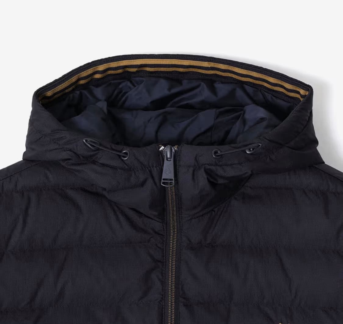 프레드페리 경량패딩 후드 블랙(L) 상품이미지6