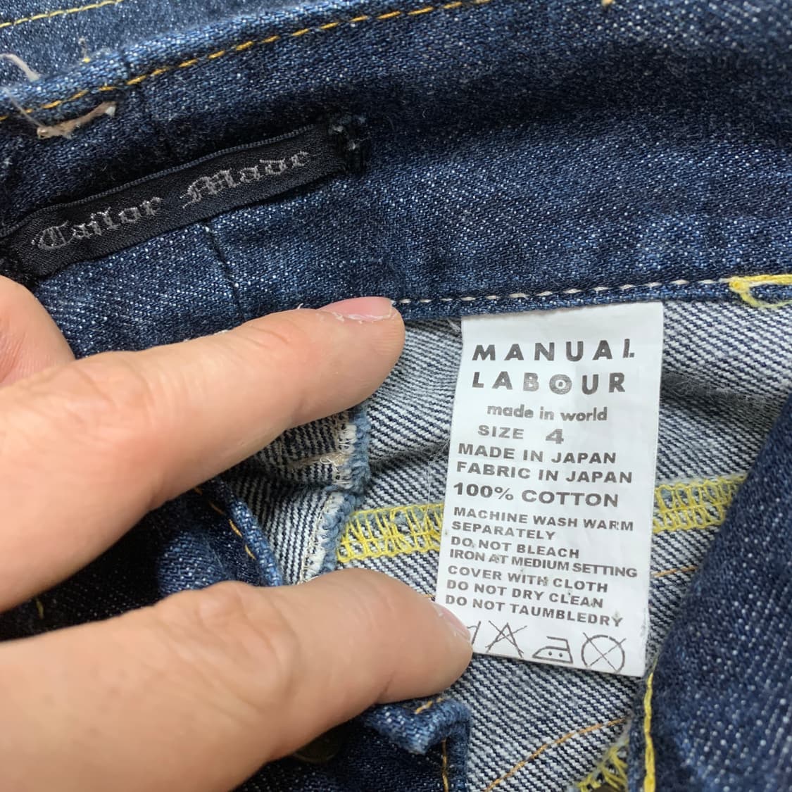30)Manual Labour 라운드포켓 버튼플라이 일본산 데님 상품이미지3