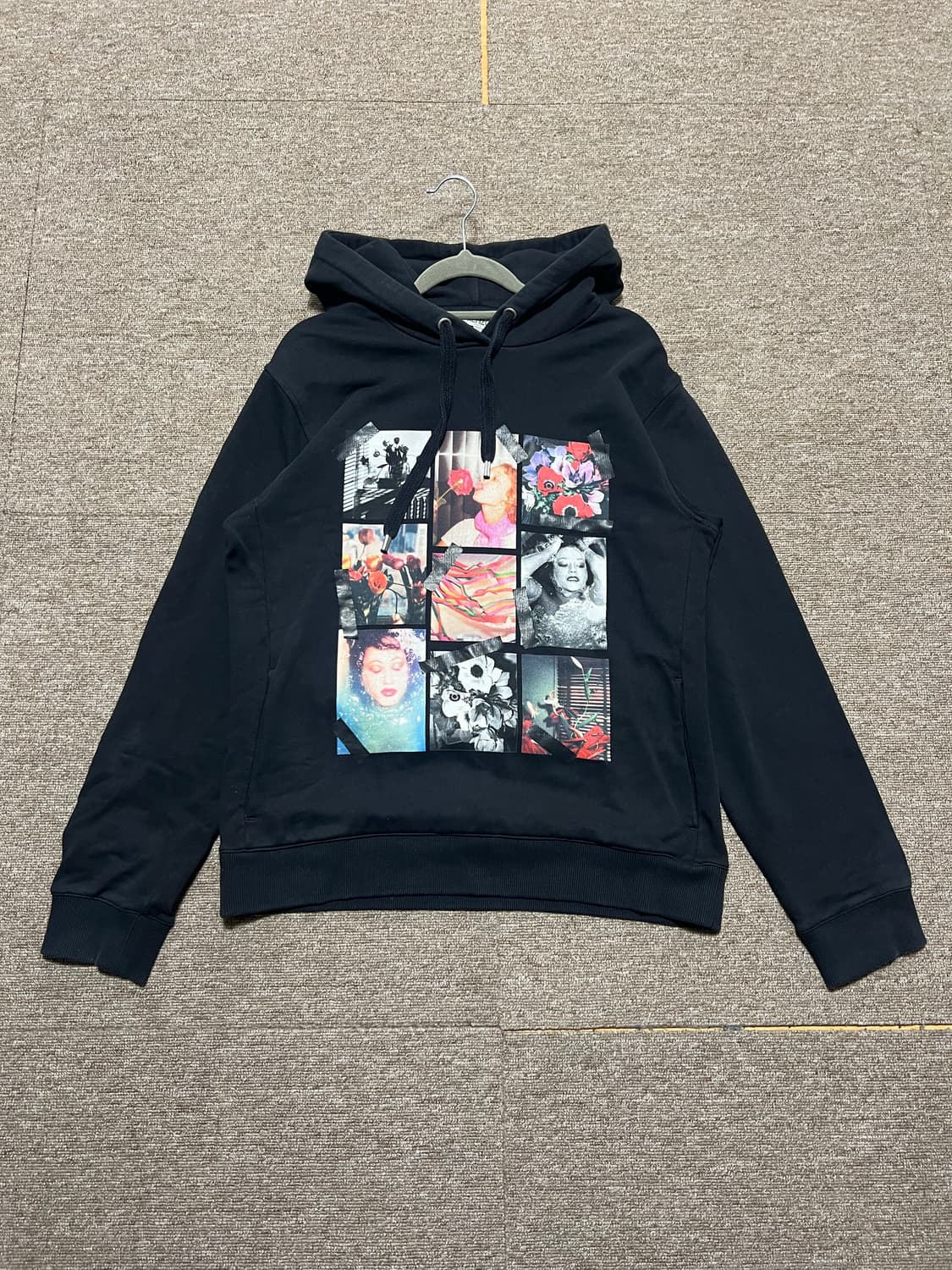 겐조 블랙 프린트 후드티 M 상품이미지1