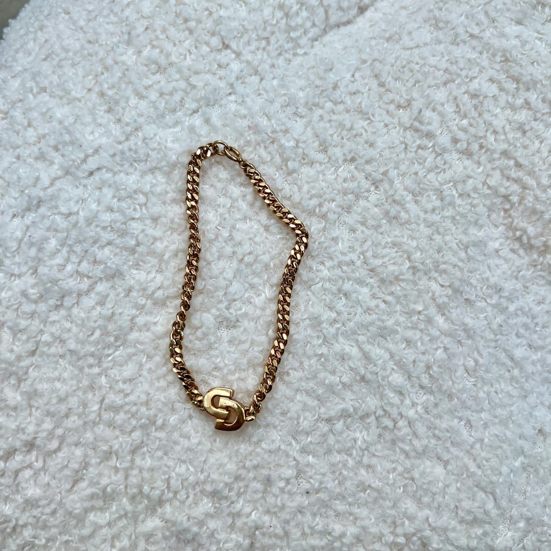 CD로고 금장 체인 팔찌 상품이미지1