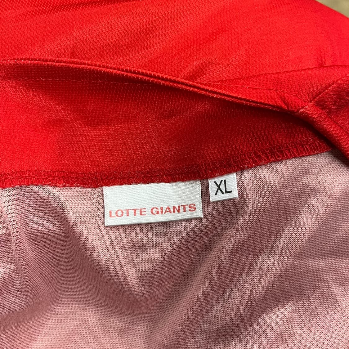 [정품/XL] 롯데 자이언츠 동백 야구 유니폼 레드 b15 상품이미지4