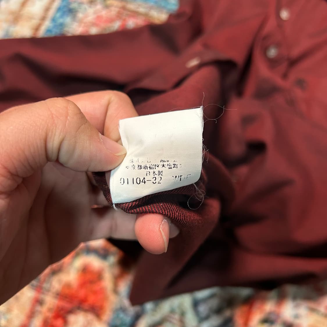 [L] 버버리 버건디 셔츠 상품이미지8