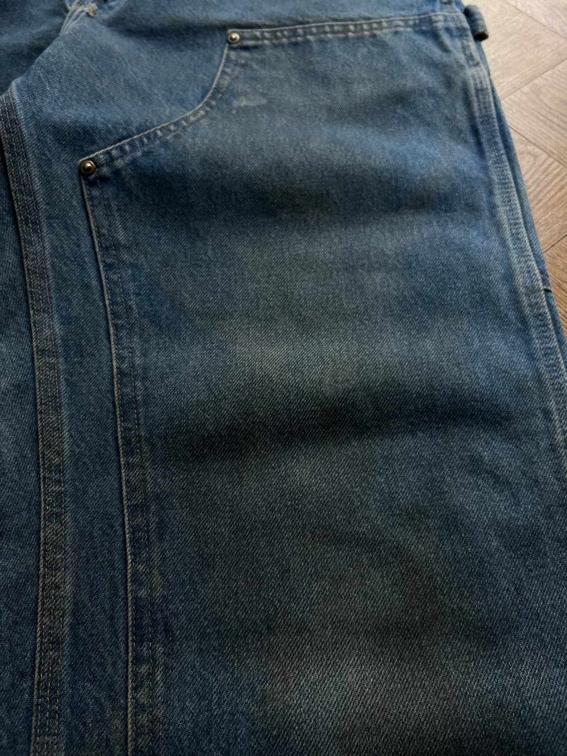 [33]칼하트 USA 더티워싱 더블니 워크 데님 팬츠 상품이미지5