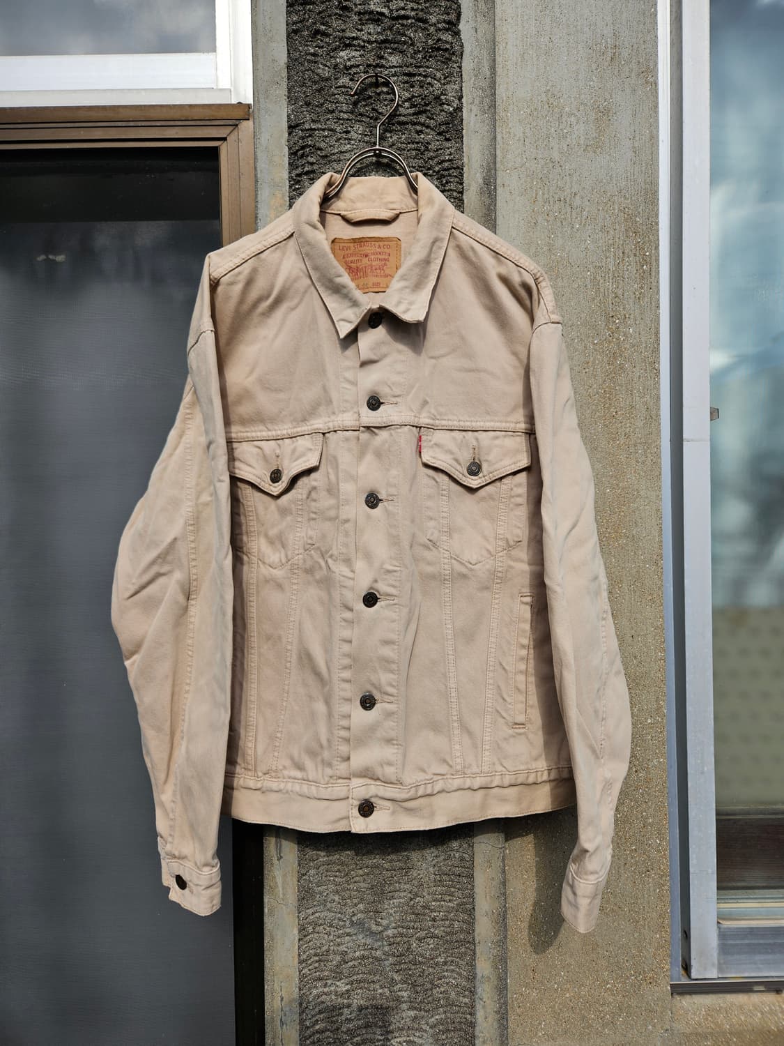 Levi's 리바이스 베이지 데님 트러커 자켓 (L, 루즈핏) 상품이미지1