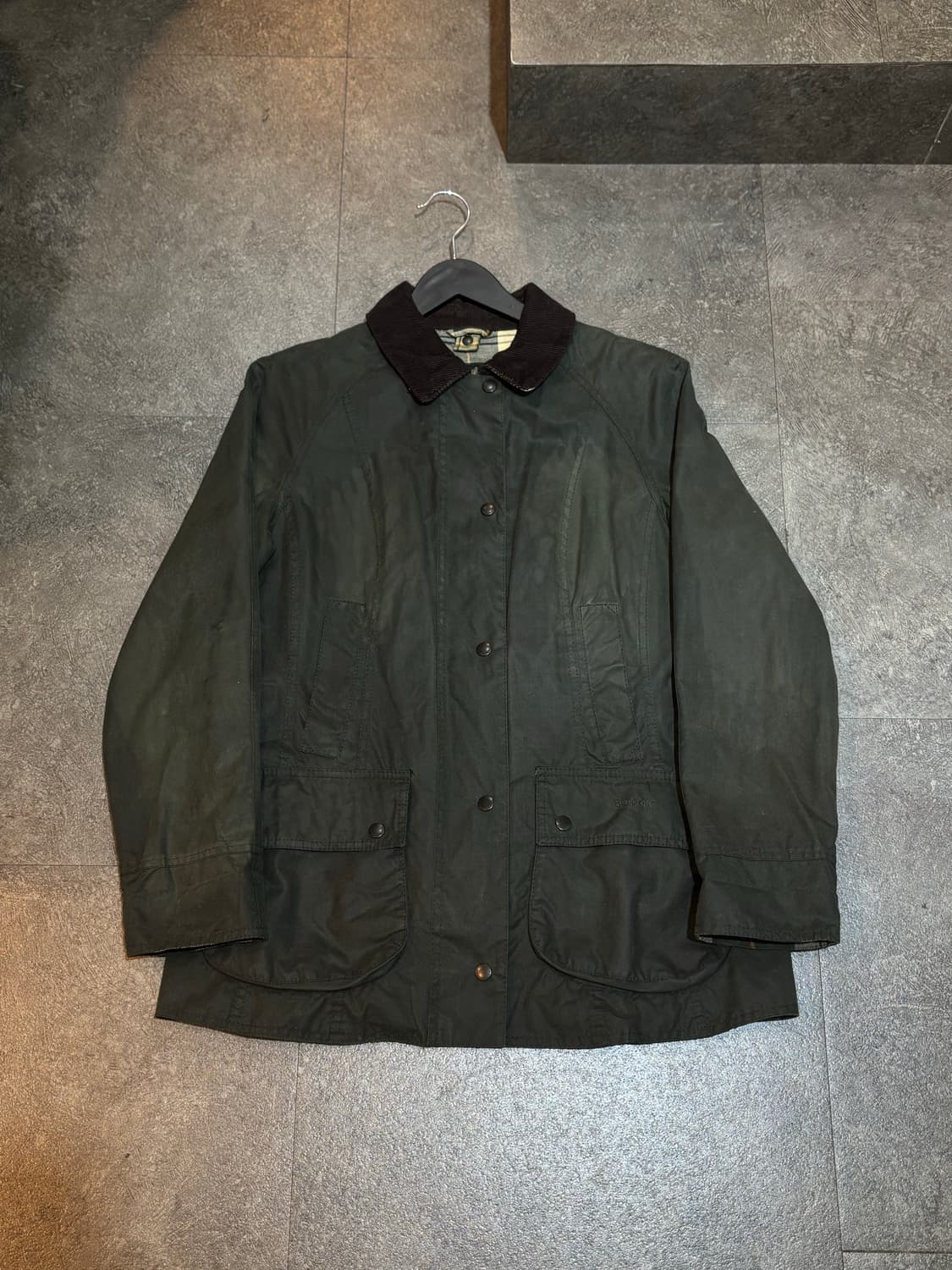 바버 여성 비드넬 왁스 자켓 UK10사이즈 상품이미지2