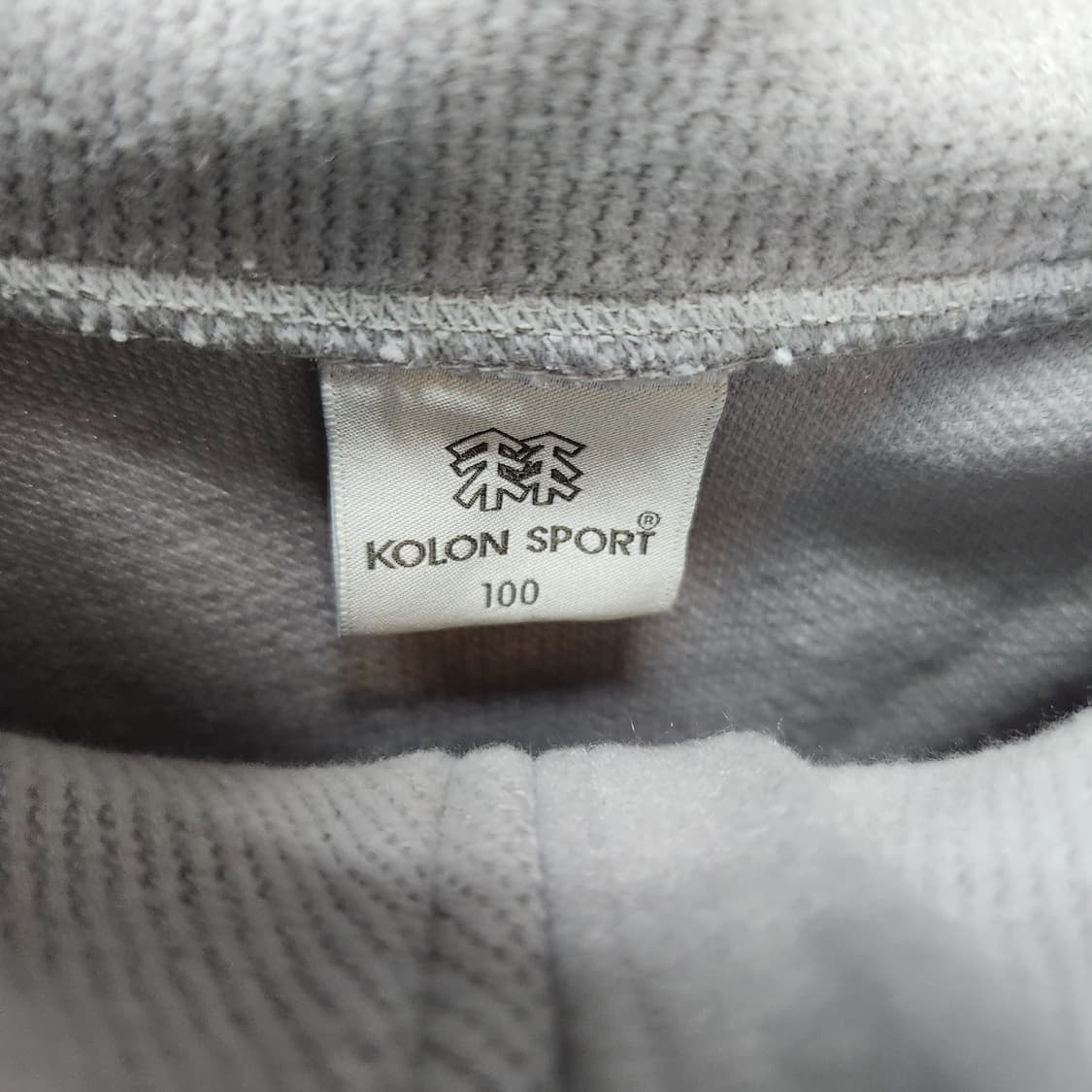 코오롱스포츠 로고 니트 코튼 반집업 100(XL) 상품이미지5