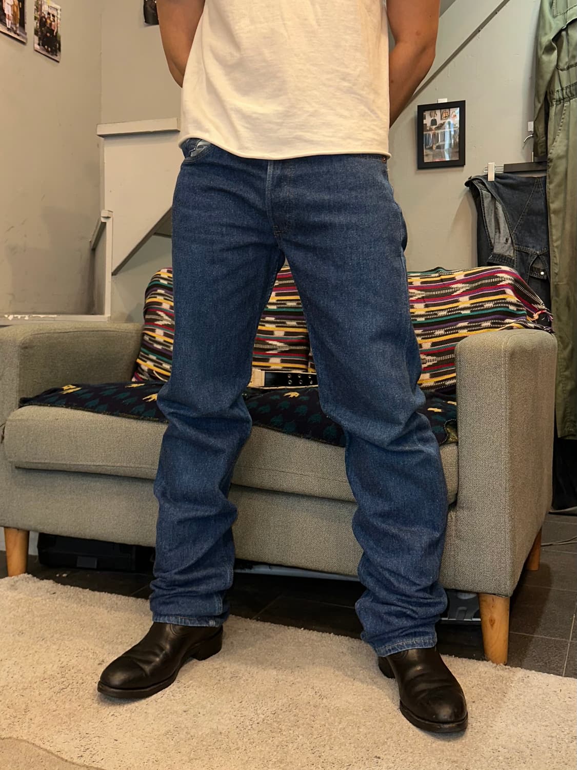 90’s Levi’s 501 544 denim mid-blue pants 상품이미지2