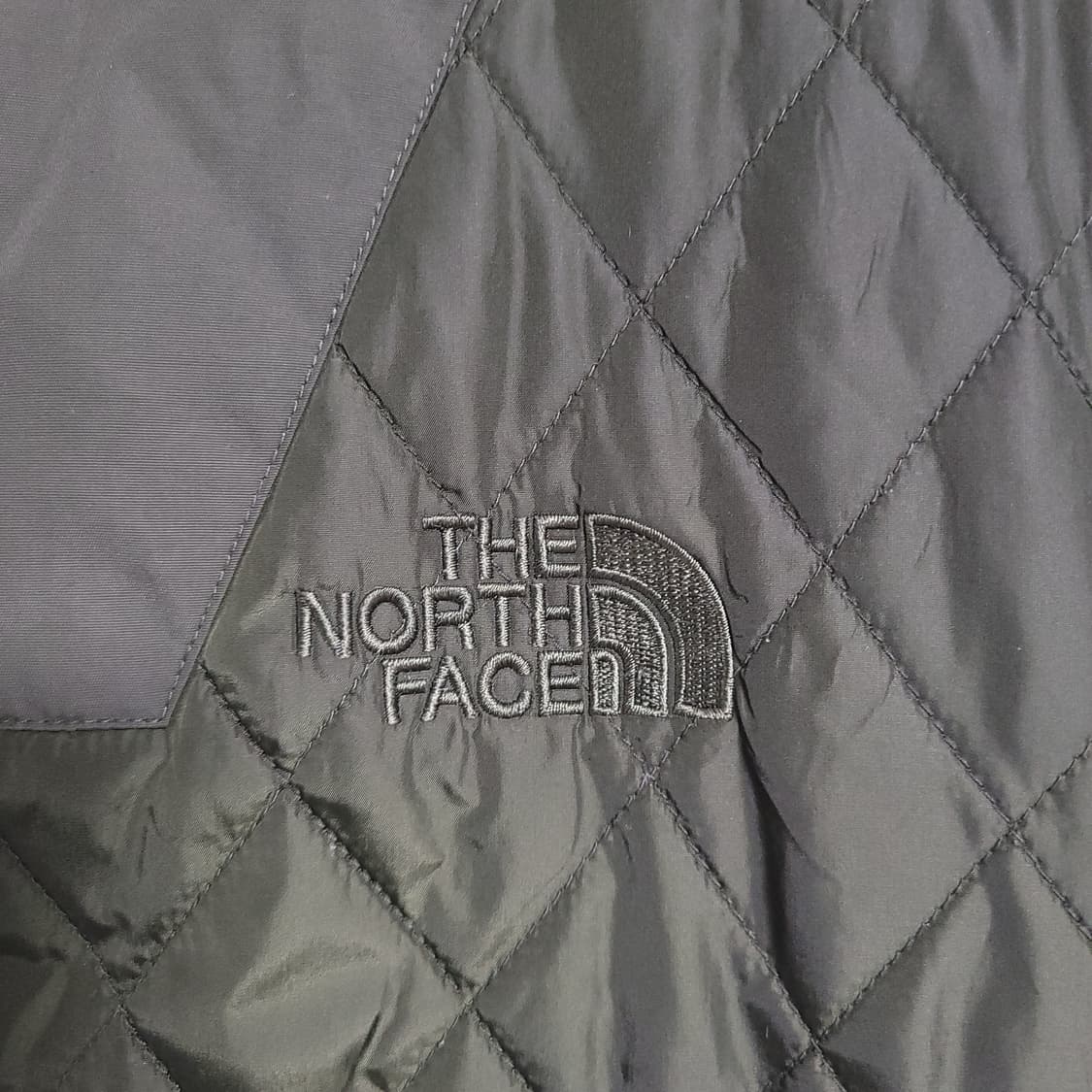 (95) 노스페이스 여성 퀼팅 롱 후드 패딩 코트 카키 상품이미지2