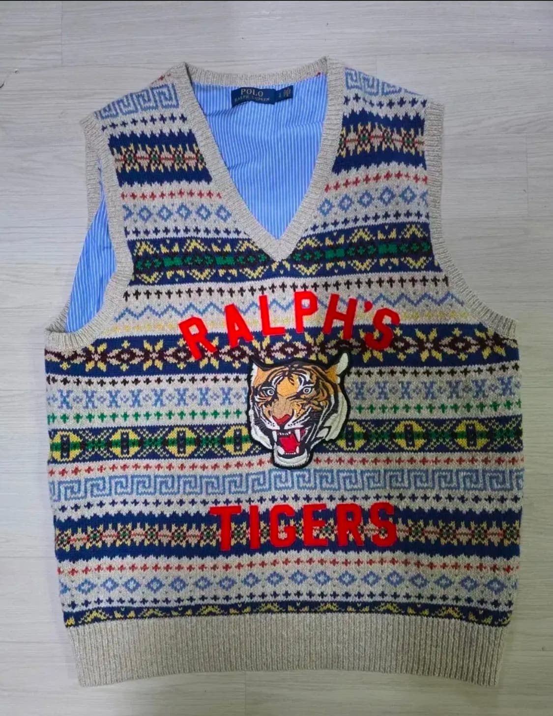 폴로 랄프로렌 타이거 페어아일 베스트 L 상품이미지1