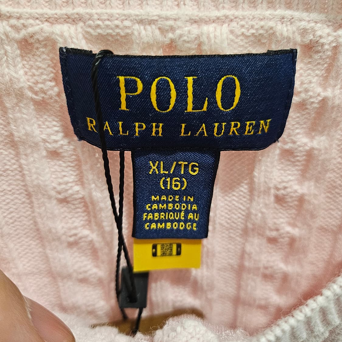 폴로랄프로렌 꽈배기 핑크가디건 상품이미지4