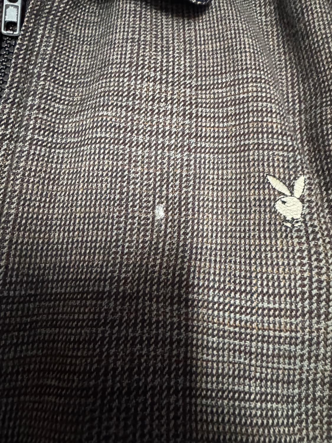 플레이보이 빈티지 체크 블루종 봄버 자켓 XL 상품이미지7