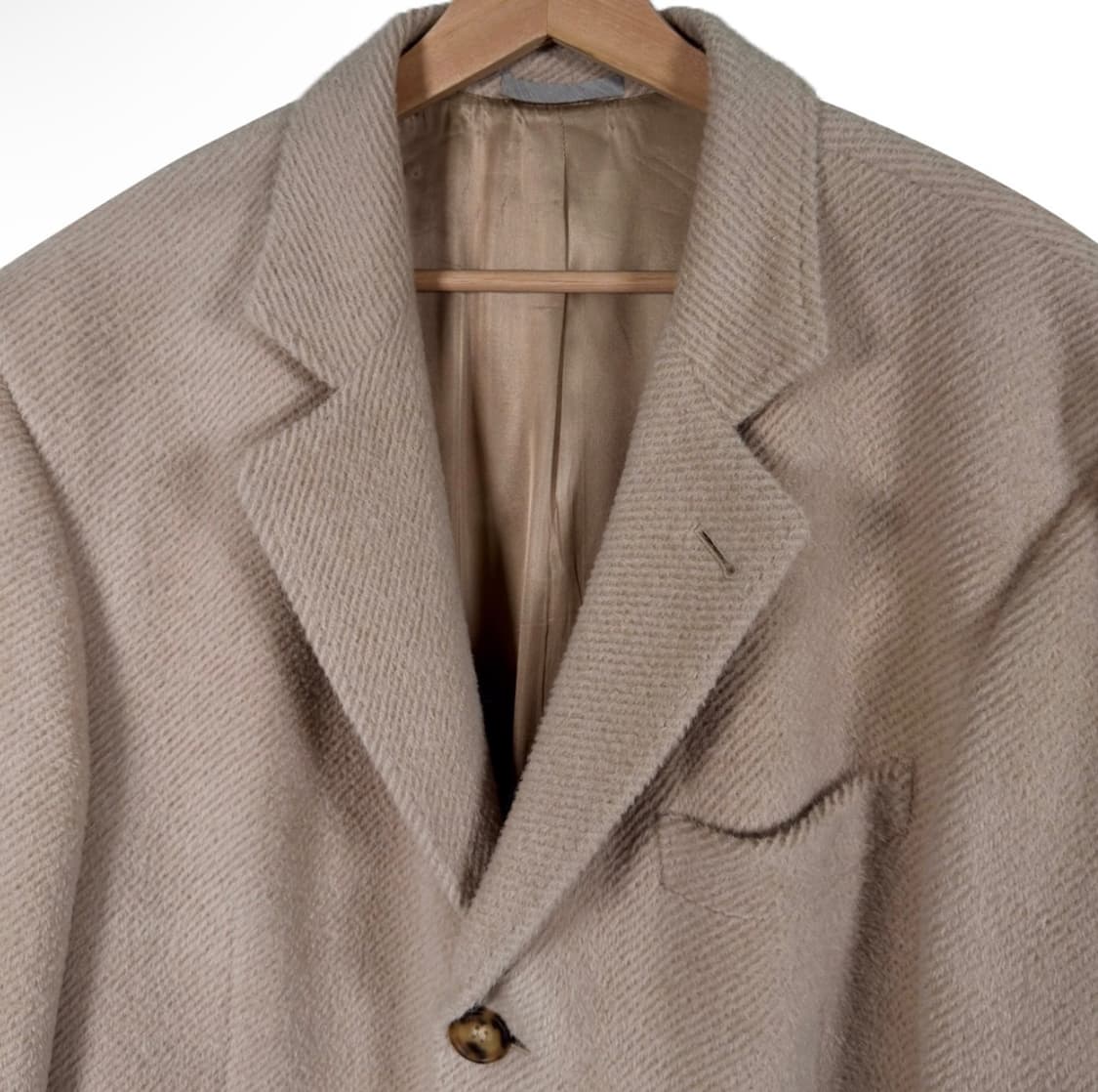 [54] 브루넬로 쿠치넬리 남성 알파카 울 싱글 코트 아이보리 상품이미지4