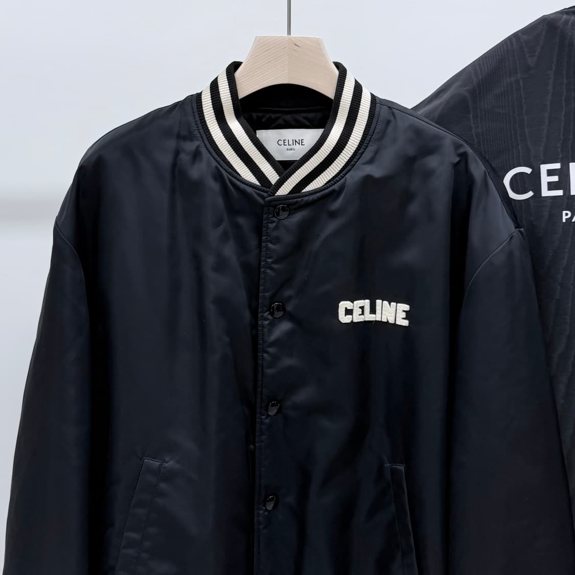 [A+급/48] 셀린느 나일론 테디 봄버 블루종 자켓 블랙 상품이미지3