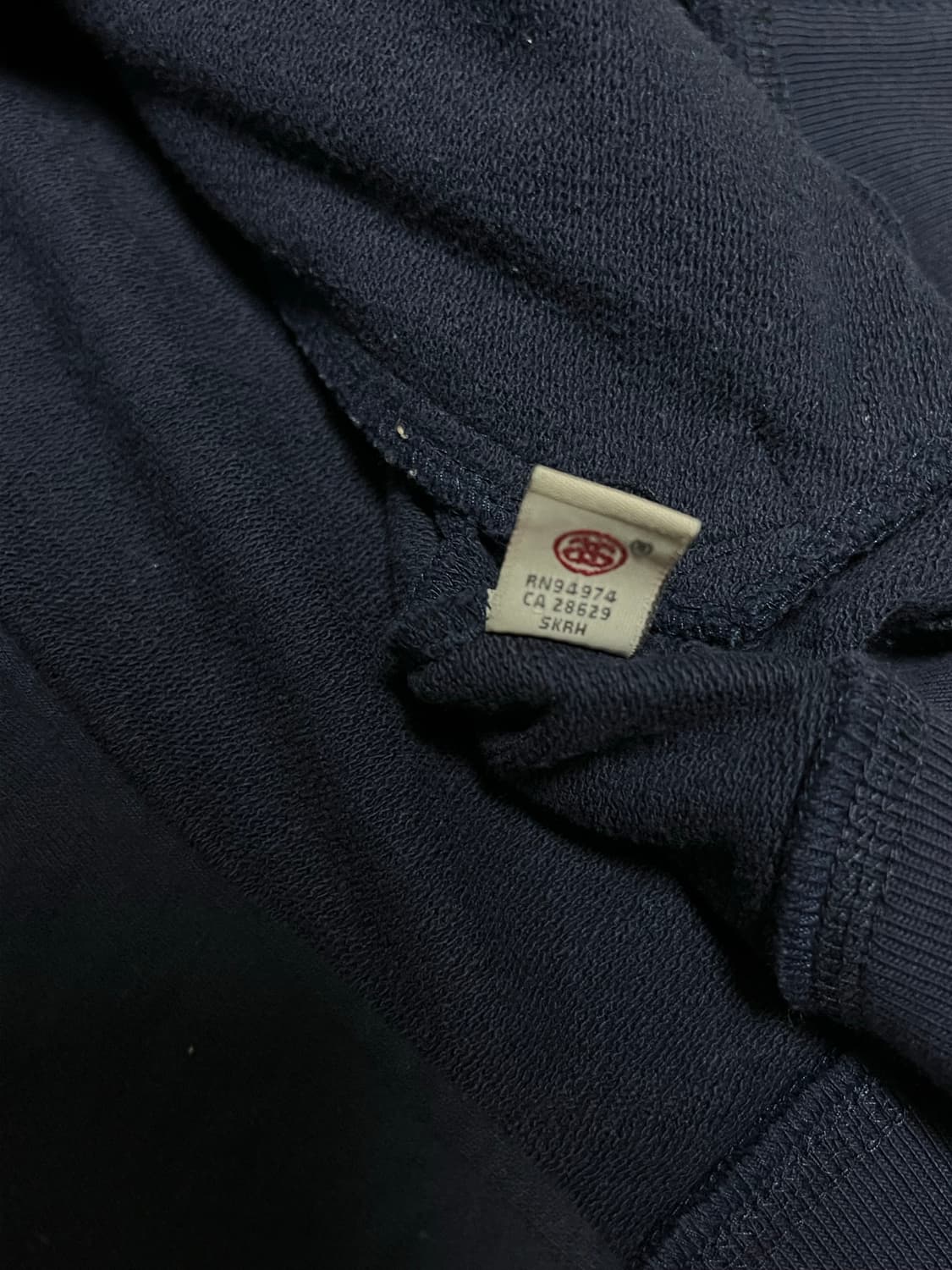 Stussy Skull Patch 스웨트 스타디움 재킷 네이비 상품이미지6