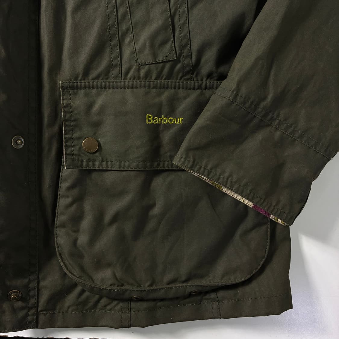 Barbour  바버 비데일 투웨이 올리브 그린 왁스 자켓  상품이미지5