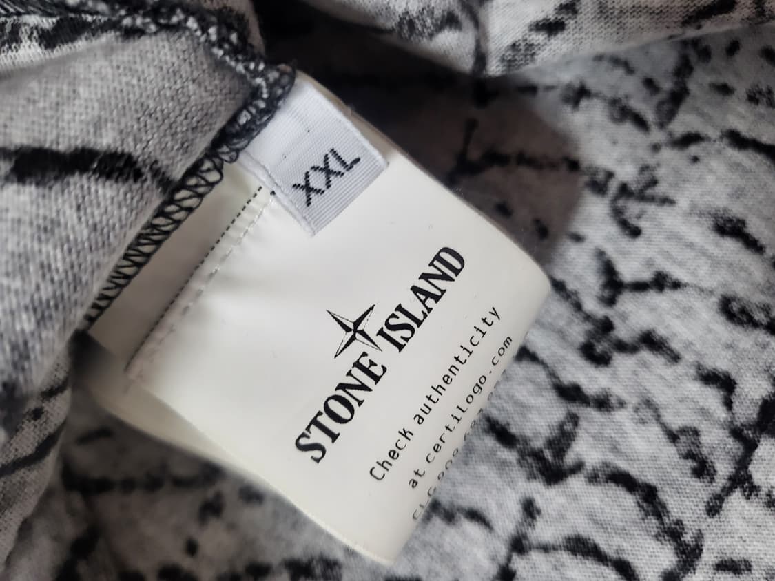 [2XL, XXL]슈프림 x 스톤 아일랜드 티셔츠 반팔 숏슬리브 탑 블랙 상품이미지6