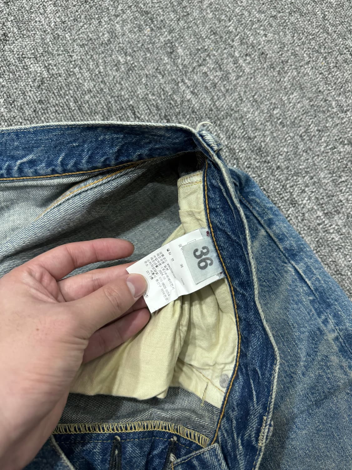 단순착용) 웨어하우스 1101 라이트 인디고 데님 36 상품이미지4