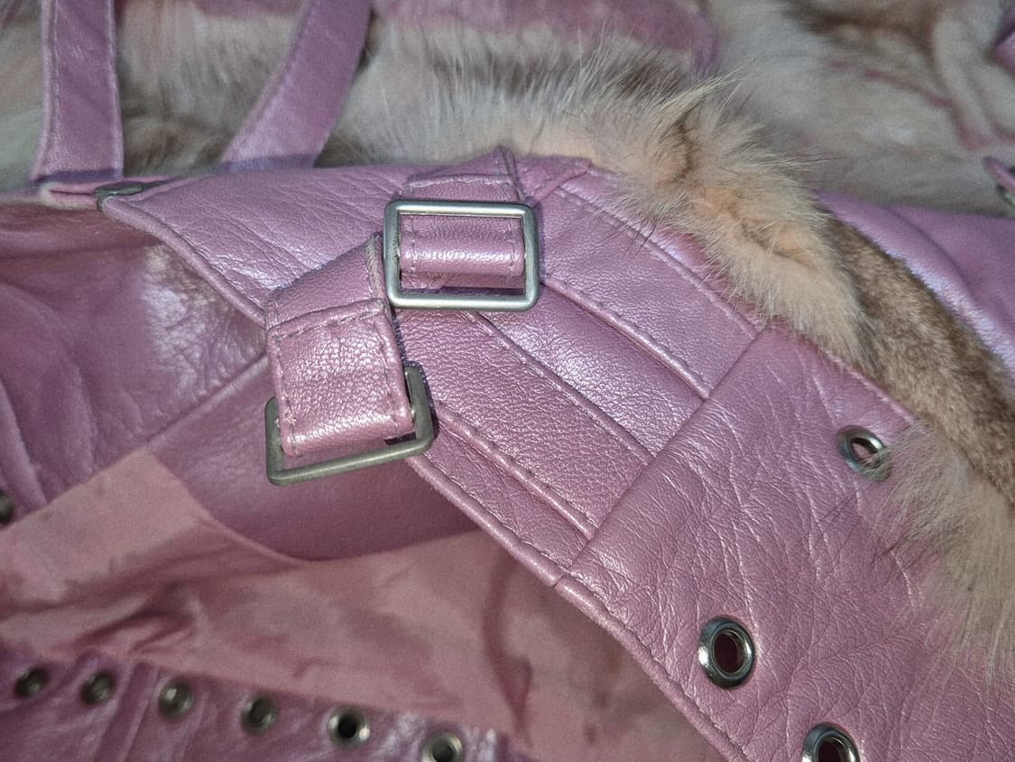 Vintage 01 Babypink Buckle hole Fox Fur 상품이미지2