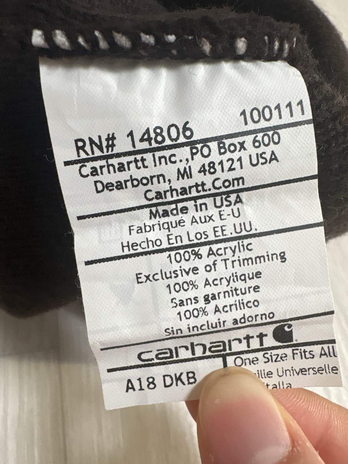 칼하트 고동색 비니 상품이미지2