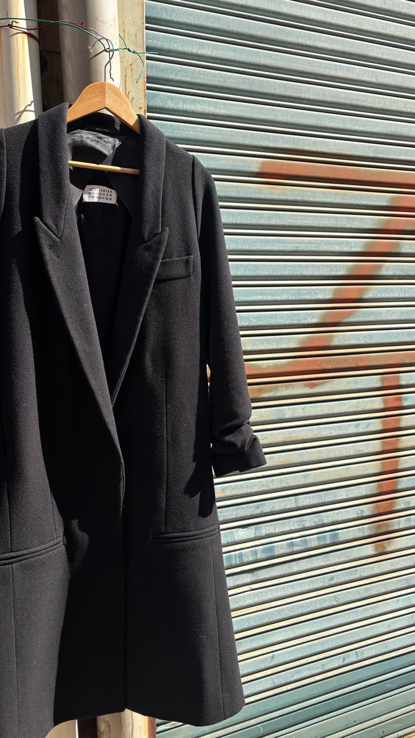 메종마르지엘라 셔링 소매 코트 블랙코트  상품이미지1