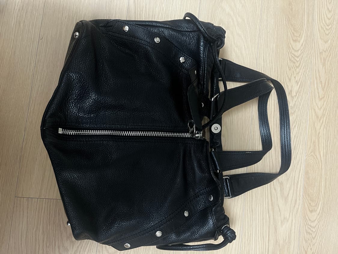 브레알 빈티지 천연 가죽 가방 블랙 상품이미지4