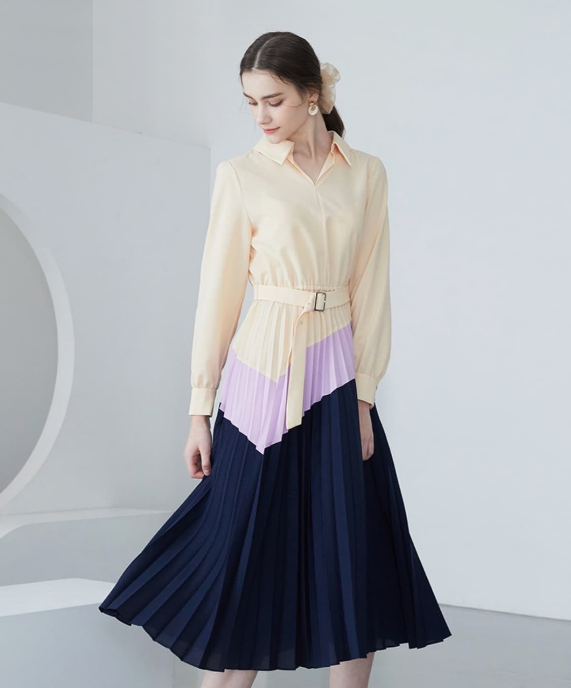 (새상품)스튜디오럭스 플리츠 원피스 66사이즈 상품이미지2