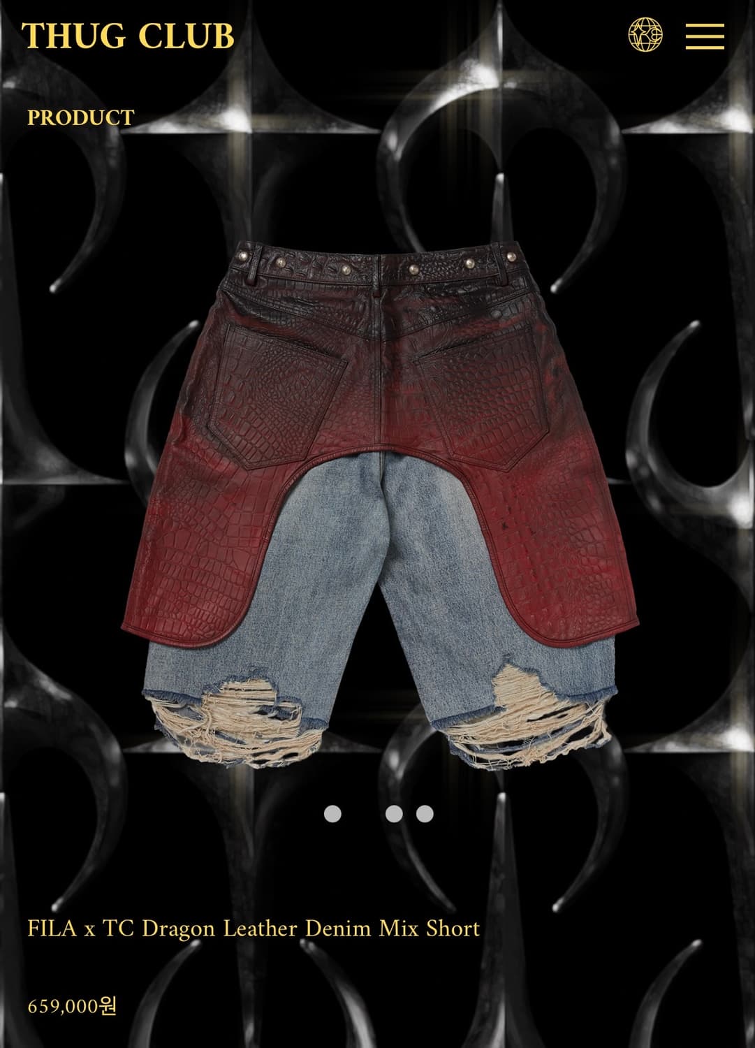 (S-L)떠그클럽 x 휠라 드래곤 레더 상품이미지2