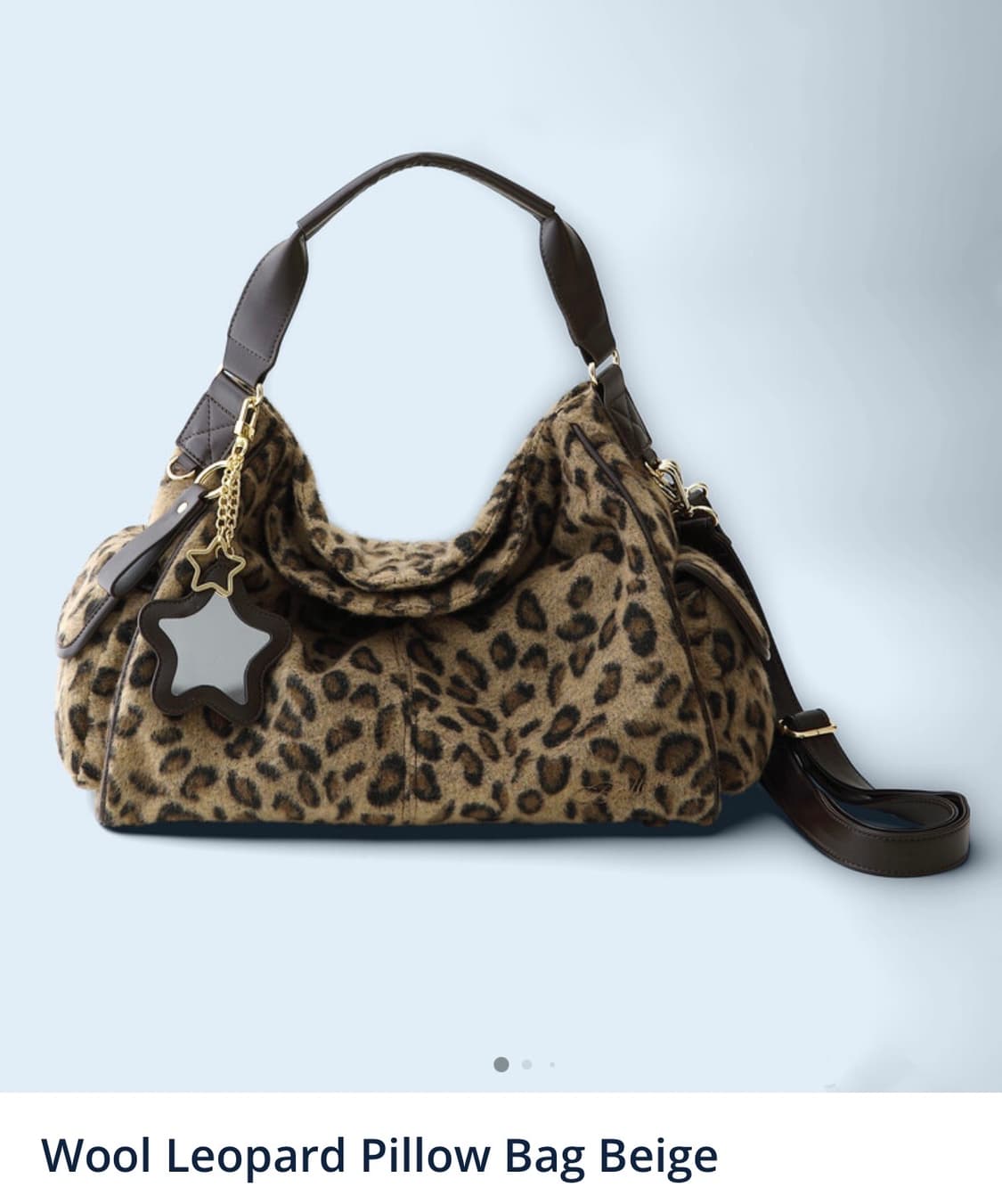 배드블루 Wool Leopard Pillow Bag 레오파드 딤섬백 상품이미지1