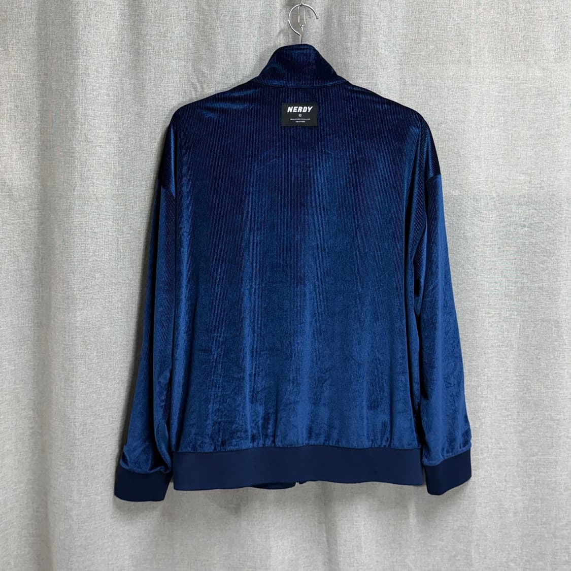 [L] 널디 벨벳 트레이닝 상하의 셋업 네이비 세트 상품이미지3