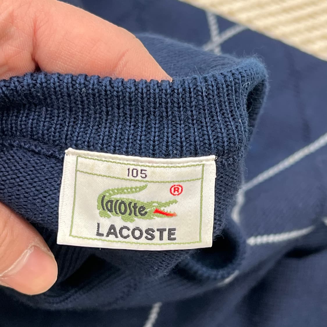 라코스테 아가일 니트 r3055 상품이미지5