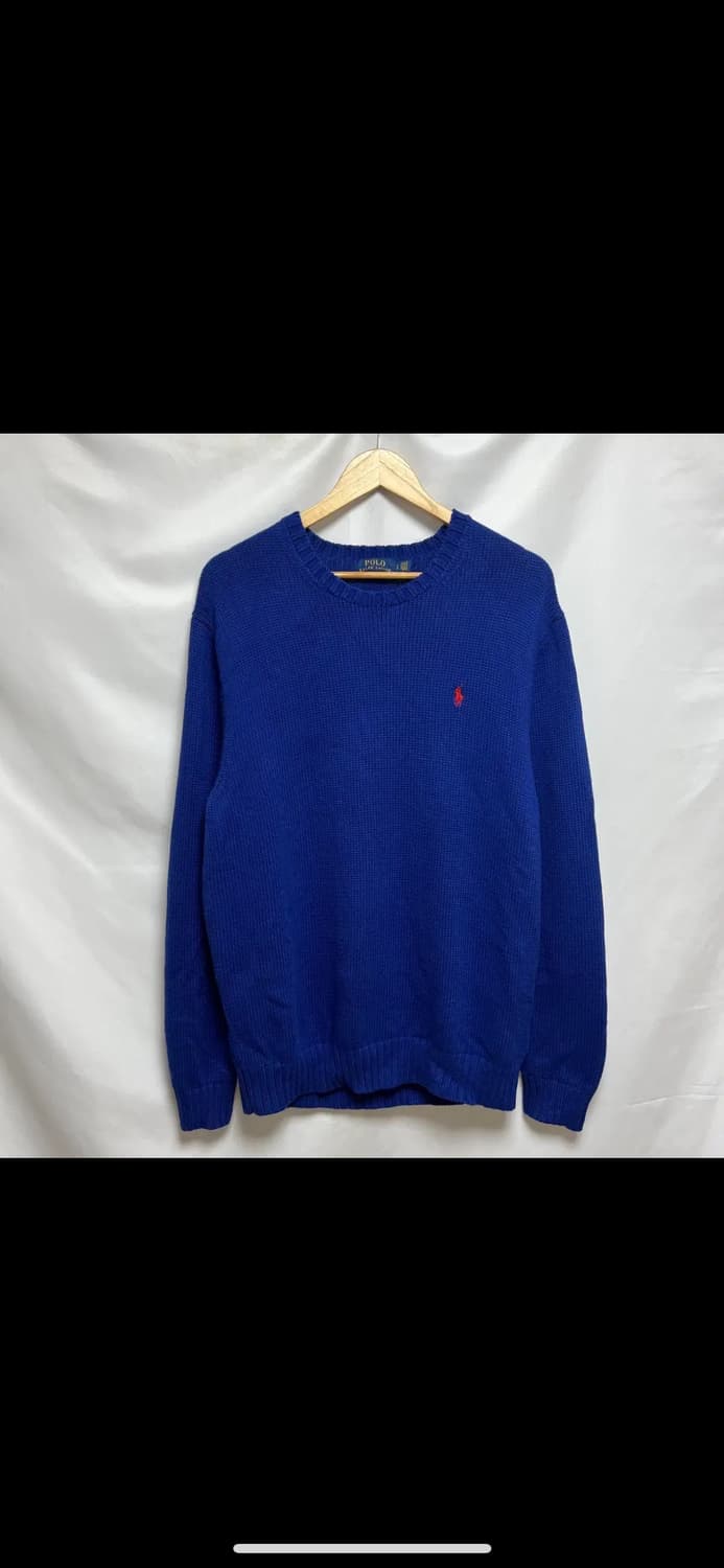 [정품/L] 폴로 랄프로렌 블루 레드포니 니트 상품이미지1