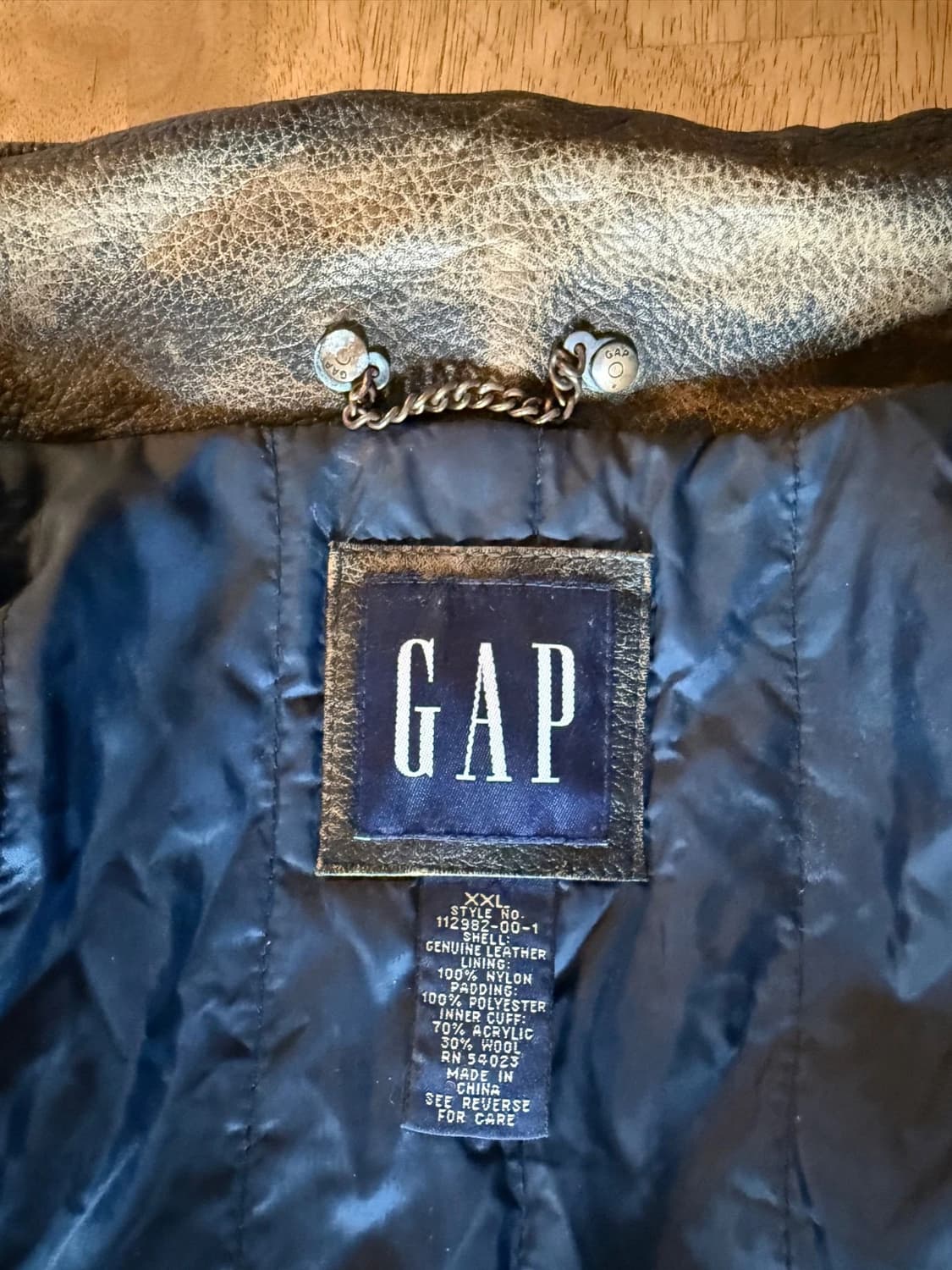 올드 갭 레더 자켓 상품이미지6