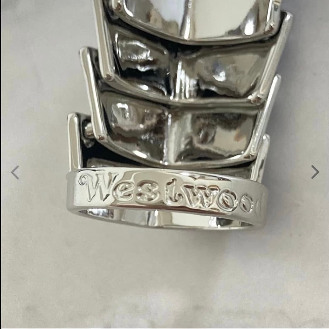 비비안웨스트우드 아카이브 블랙실버 아르테미스 너클링 반지 상품이미지4