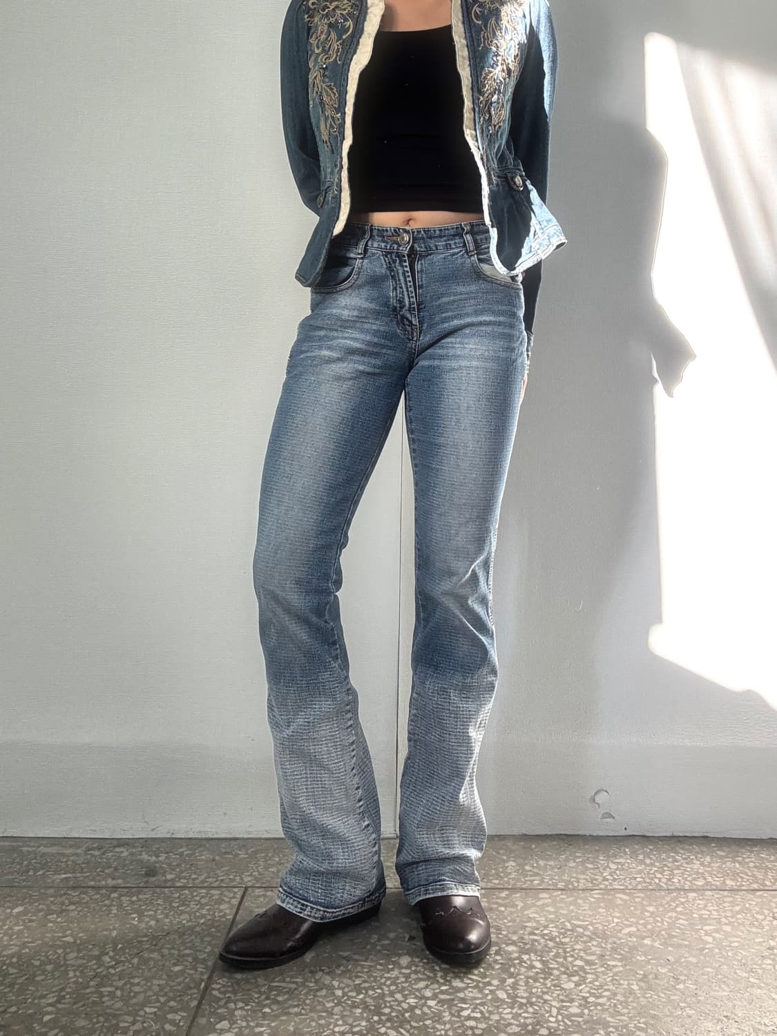 로우라이즈 데님 팬츠 상품이미지3