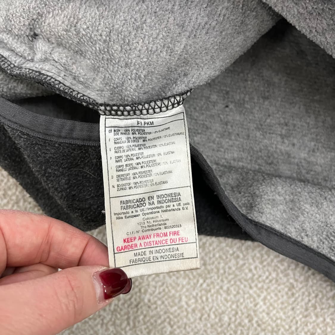 [L] 나이키 스우시 그레이 플리스 집업 자켓 0120M1 상품이미지3
