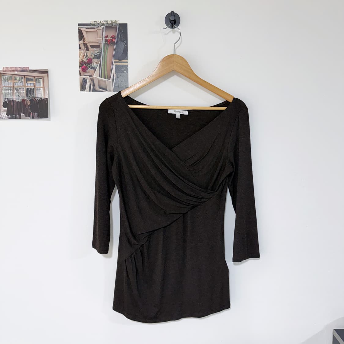 [L] 막스마라 셔링 블라우스 브라운 상품이미지1