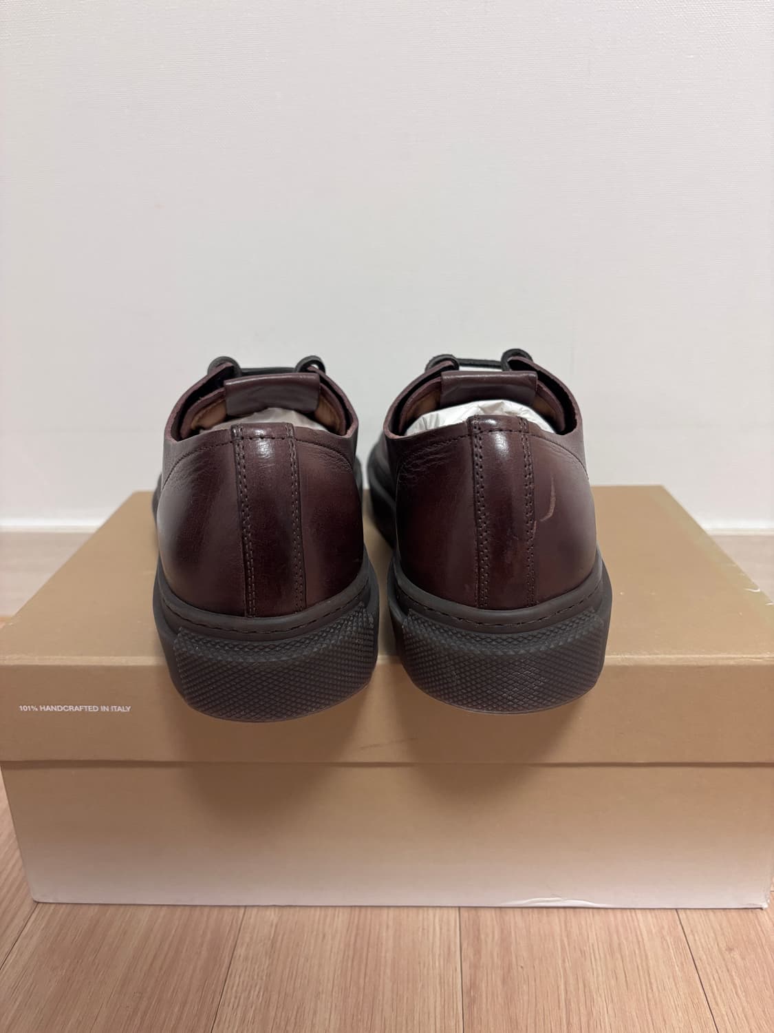 새상품) 270 (41) 부테로 타니노 브라운 이태리 가죽 스니커즈 상품이미지5