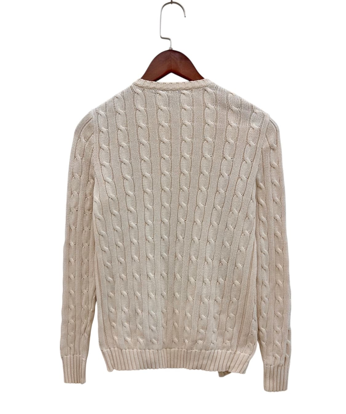 폴로 케이블 꽈배기 가디건 아이보리 (XS) 상품이미지9