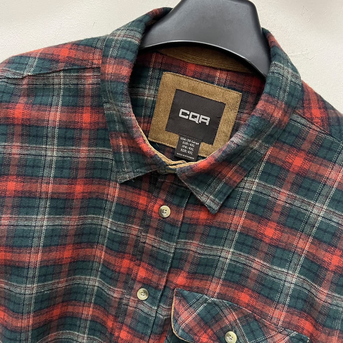 CQR 체크 플란넬 셔츠 남방 4XL 상품이미지3